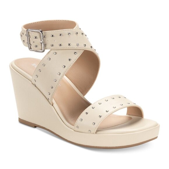 Sun + Stone Women's Emiee Studded Strappy Wedge Sandals - Picture 1 of 3